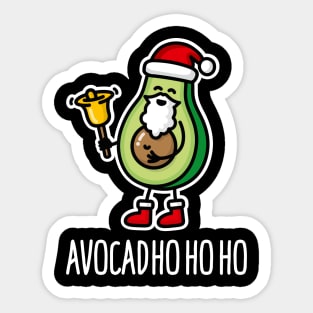 Avocad ho ho ho funny avocado Santa Claus pun keto Sticker